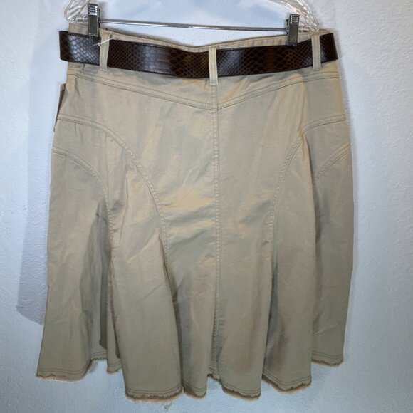 VTG Faded Glory Women’s Denim Midi Skirt 18 Blue Fit Flare Boho Western Cottage - Picture 2 of 13